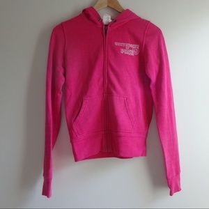 VS Pink Hooded Zip Jacket Pink